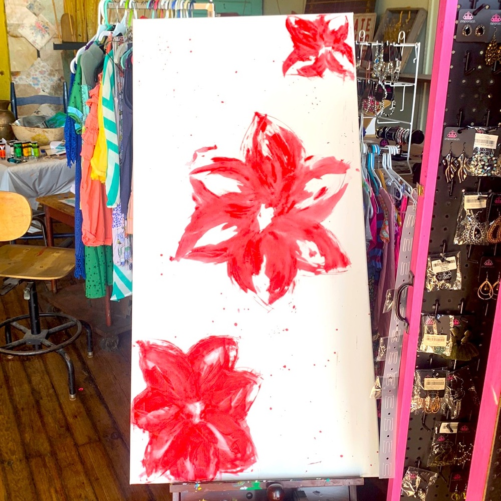 Perfect, very large, original painting for any space! Signed by artist